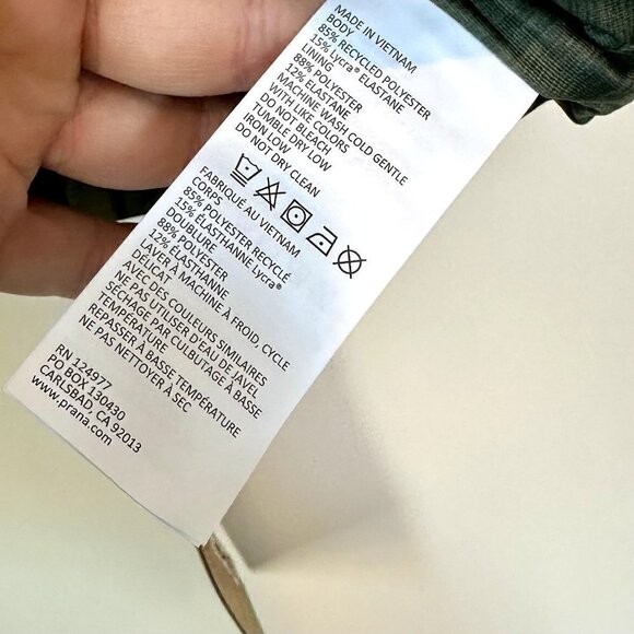 NWT Prana Layna Brami in Sage Camo - Size Extra Large - Picture 5 of 11